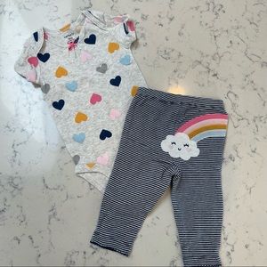 Carter’s rainbow hearts cloud marching set